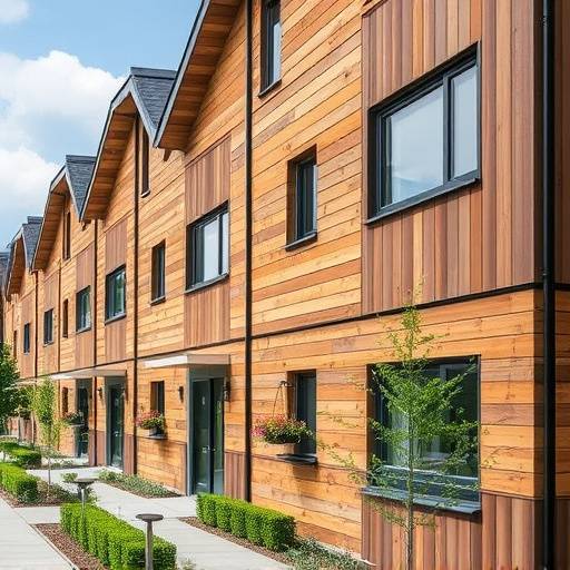 Complesso residenziale con facciate ventilate in pannelli compositi effetto legno