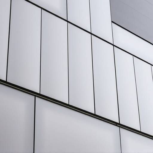 Dettaglio di una facciata con pannelli metallici modulari dal design contemporaneo