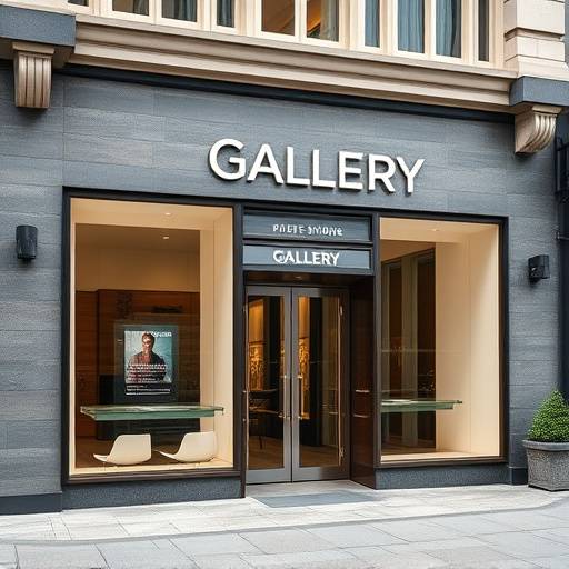 Galleria commerciale con rivestimento in pannelli di grande formato effetto pietra ardesia