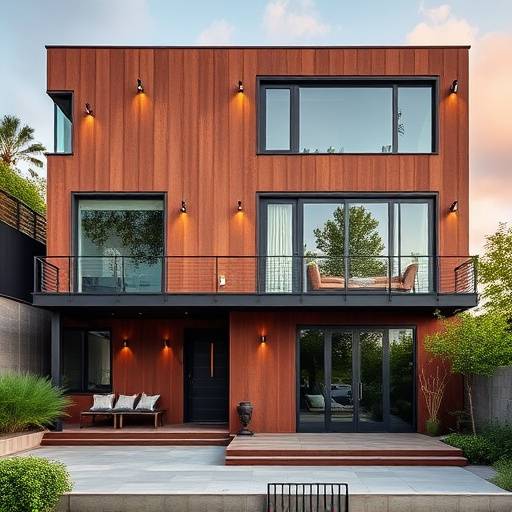 Loft industriale convertito in residenza di lusso con facciata in Corten