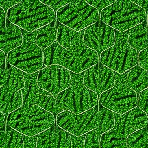 Simbolo del riciclo integrato in un design di facciata verde